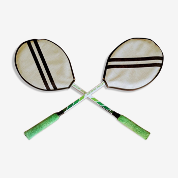 Paire de raquettes de badminton vintage