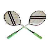 Pair of vintage badminton rackets