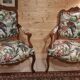 pair of Louis XV style armchairs à la reine