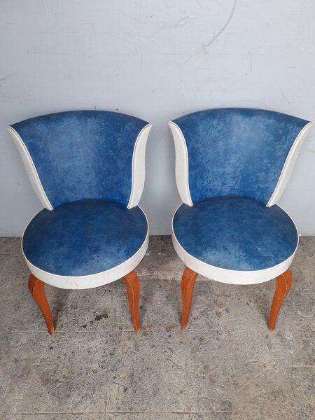 Pair of hairdresser chairs era art deco 1930