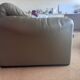 Two-seater Maralunga sofa in olive green leather.