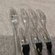 7 silver-plated metal snail forks by silversmith Alfenide, Paris pattern