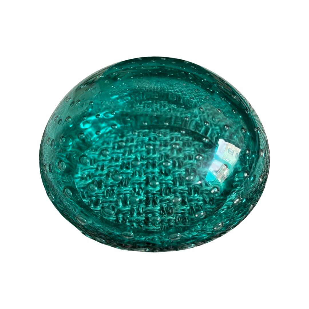 Purple and blue Murano glass ashtray