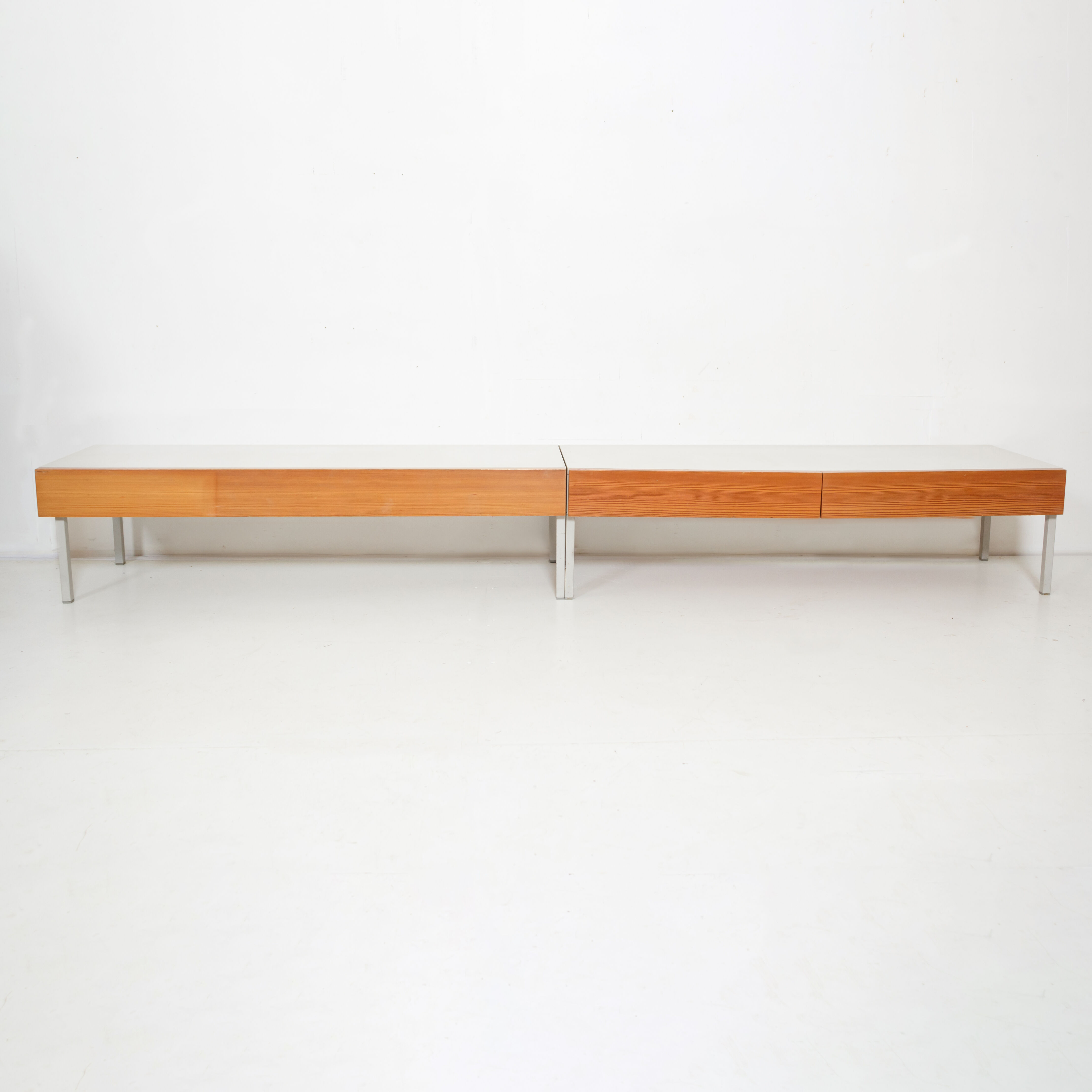 Vintage Interlübke set in light teak and white melamine