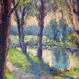 Landscape "Riverside" of Waelter-Otten 1897-1972