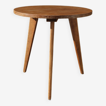 Oak tripod coffee table 600mm