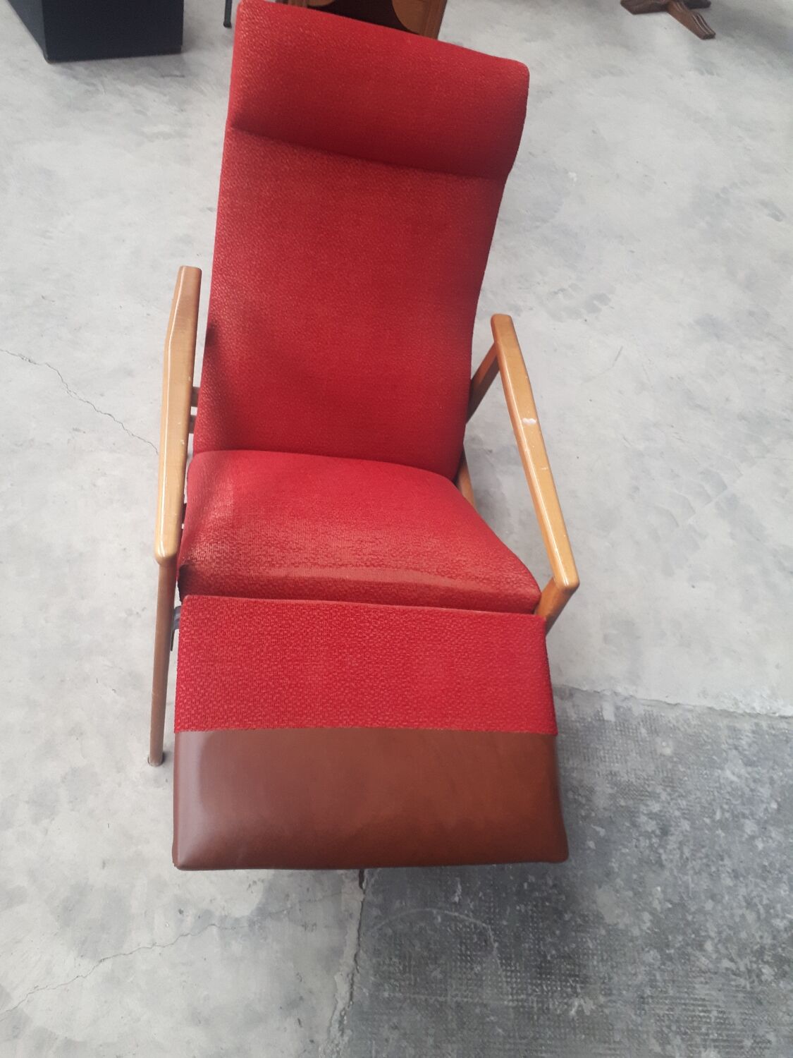 Red deckchair