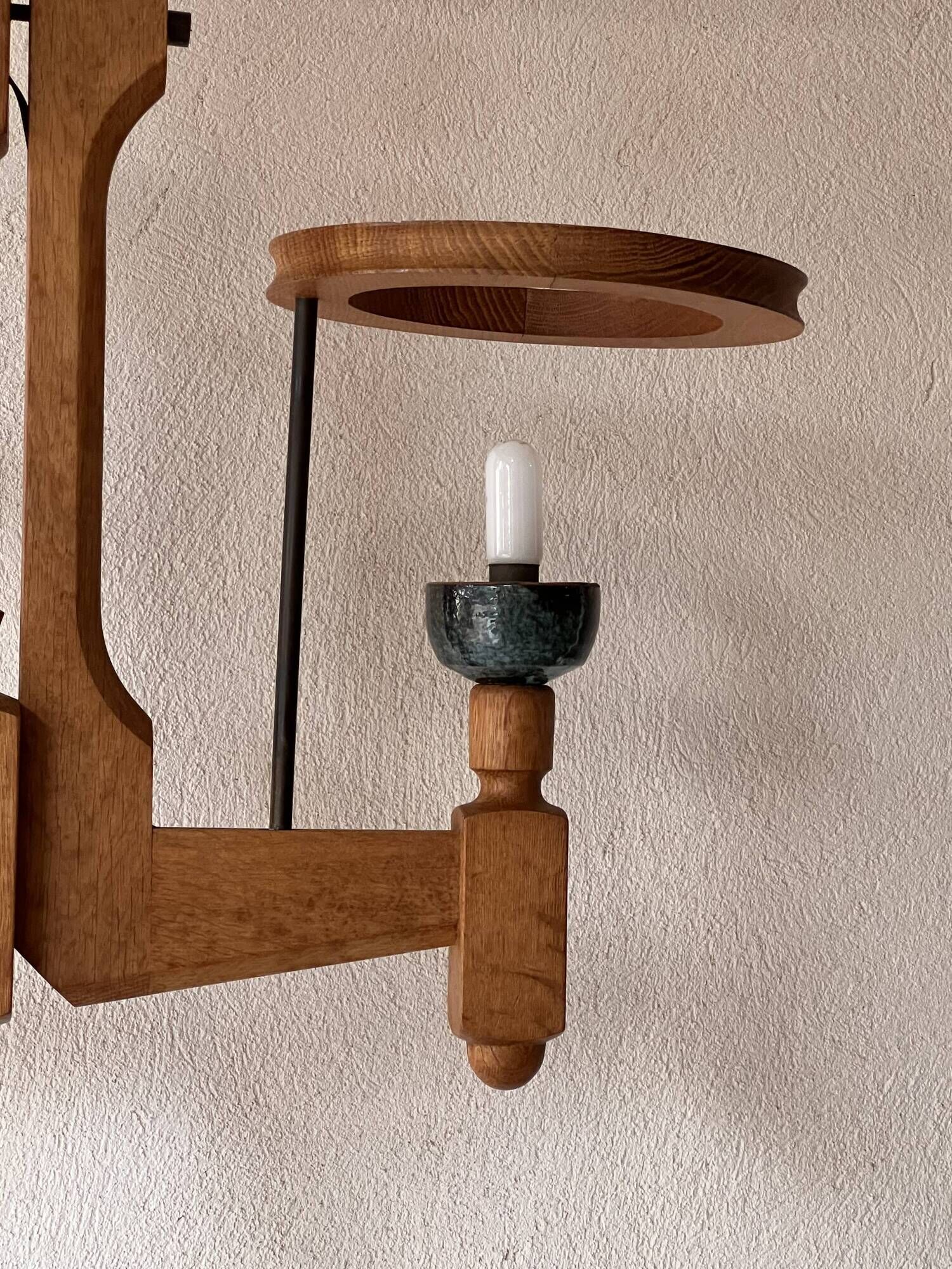 Two-light chandelier by Guillerme and Chambron for "Your House", France 60s.