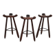Set of 3 Vintage Brutalist Marbella Stools by Sergio Rodrigues