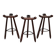 Set of 3 Vintage Brutalist Marbella Stools by Sergio Rodrigues