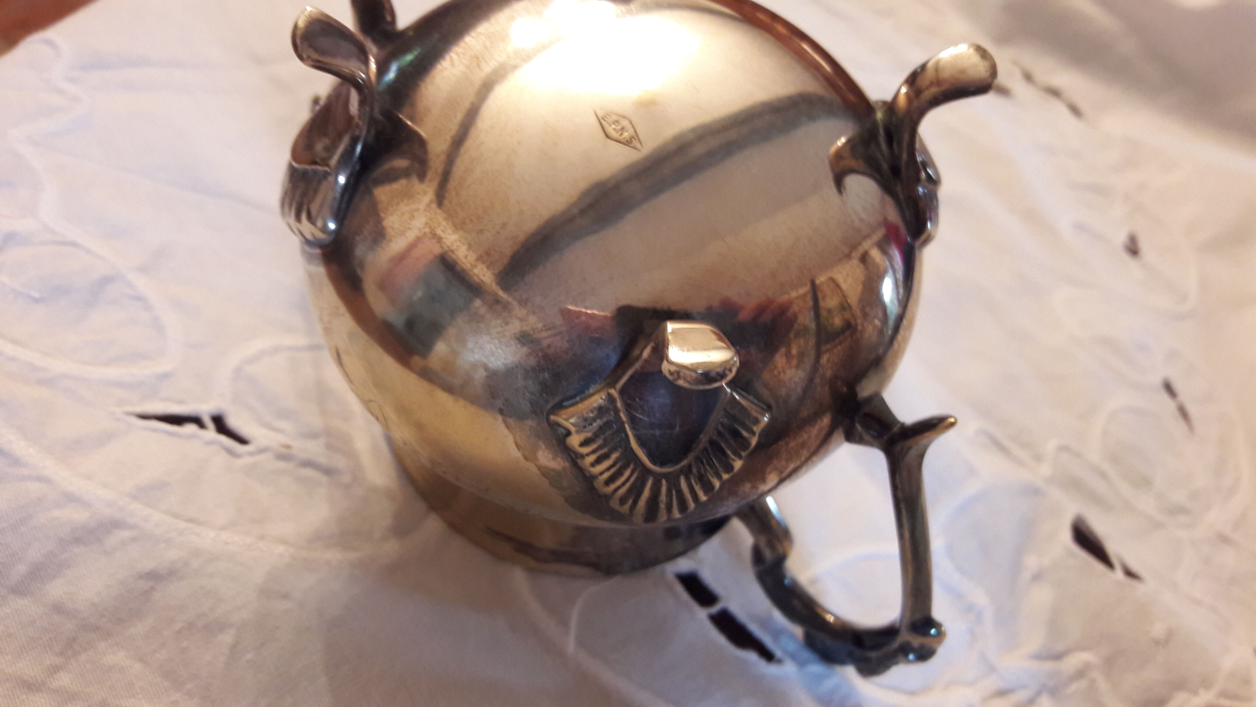 Napoleon style coffee tea service in silver metal