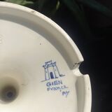 Gien earthenware lamp base, vintage Cachemire model