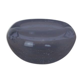 Purple bubbled glass ashtray