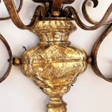 Appliques murales italiennes en cristal et fer forgé doré par Banci Florence, années 1960