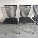 Set of 4 vintage scoubidou chairs 1960