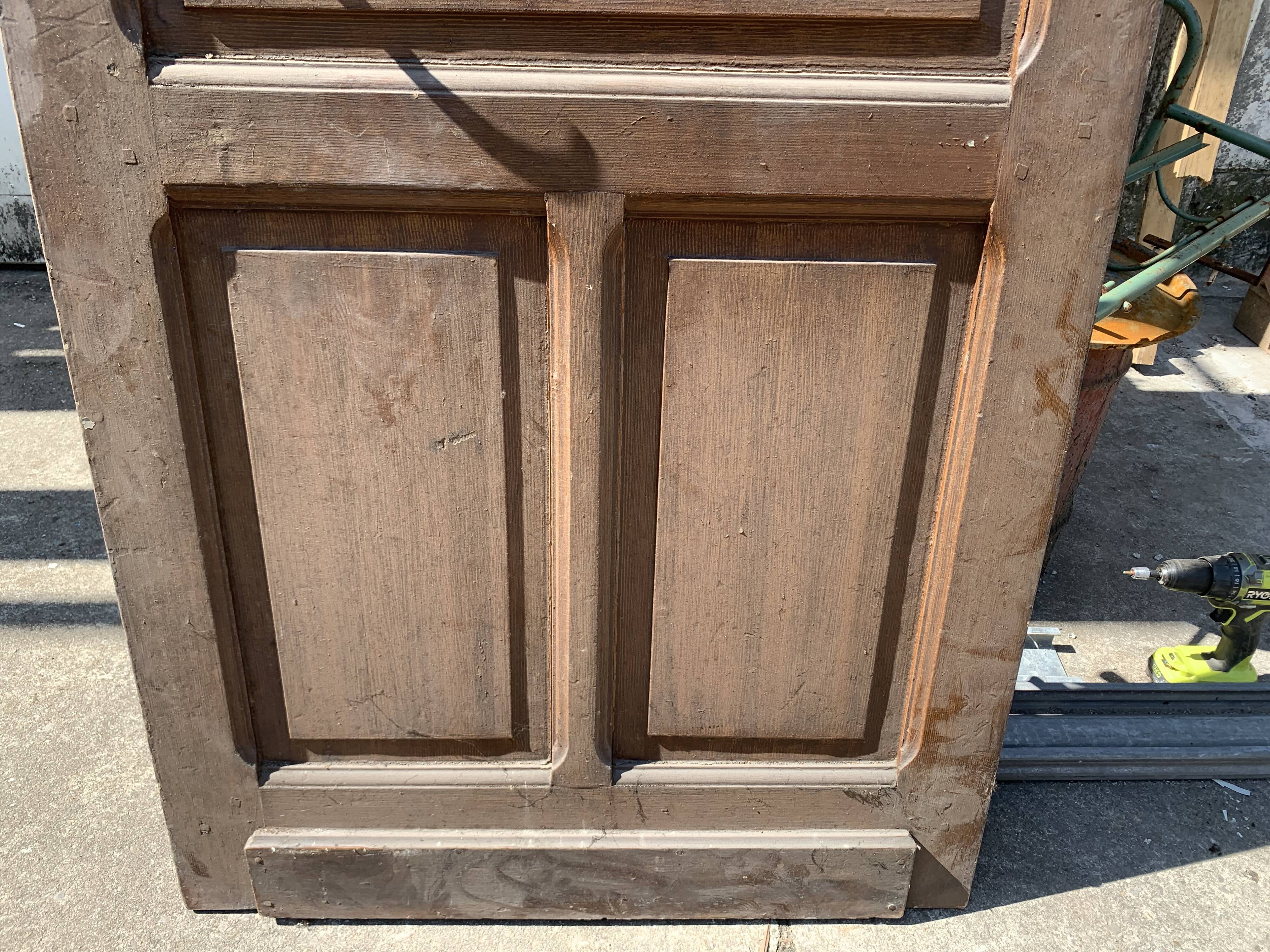 Passage door in patinated fir XX century