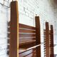 1950s Italian mid-century teak floor-to-ceiling wall unit
