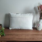 Coussin marocain kilim noir et blanc