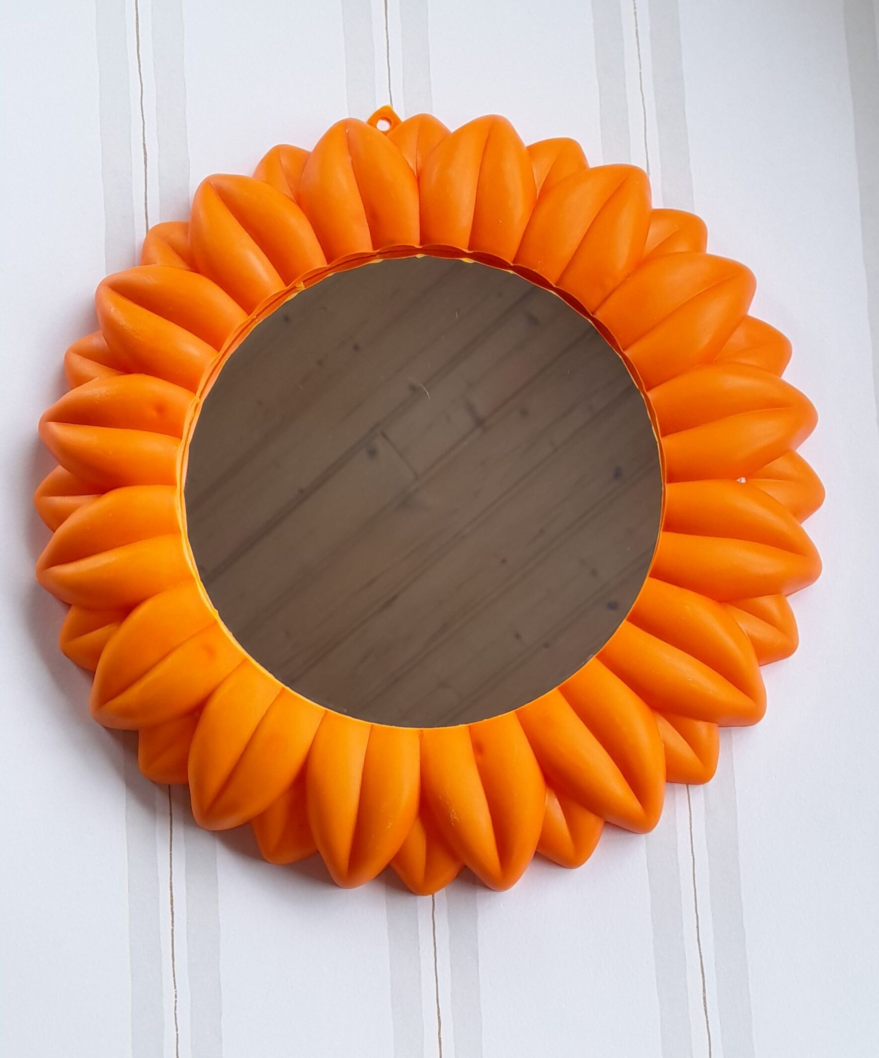 Orange vintage mirror