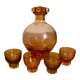 Carafe art déco vintage et ses 4 verres