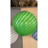 Contemporary Green and Milky-White Sphere Pendant in Murano Glass