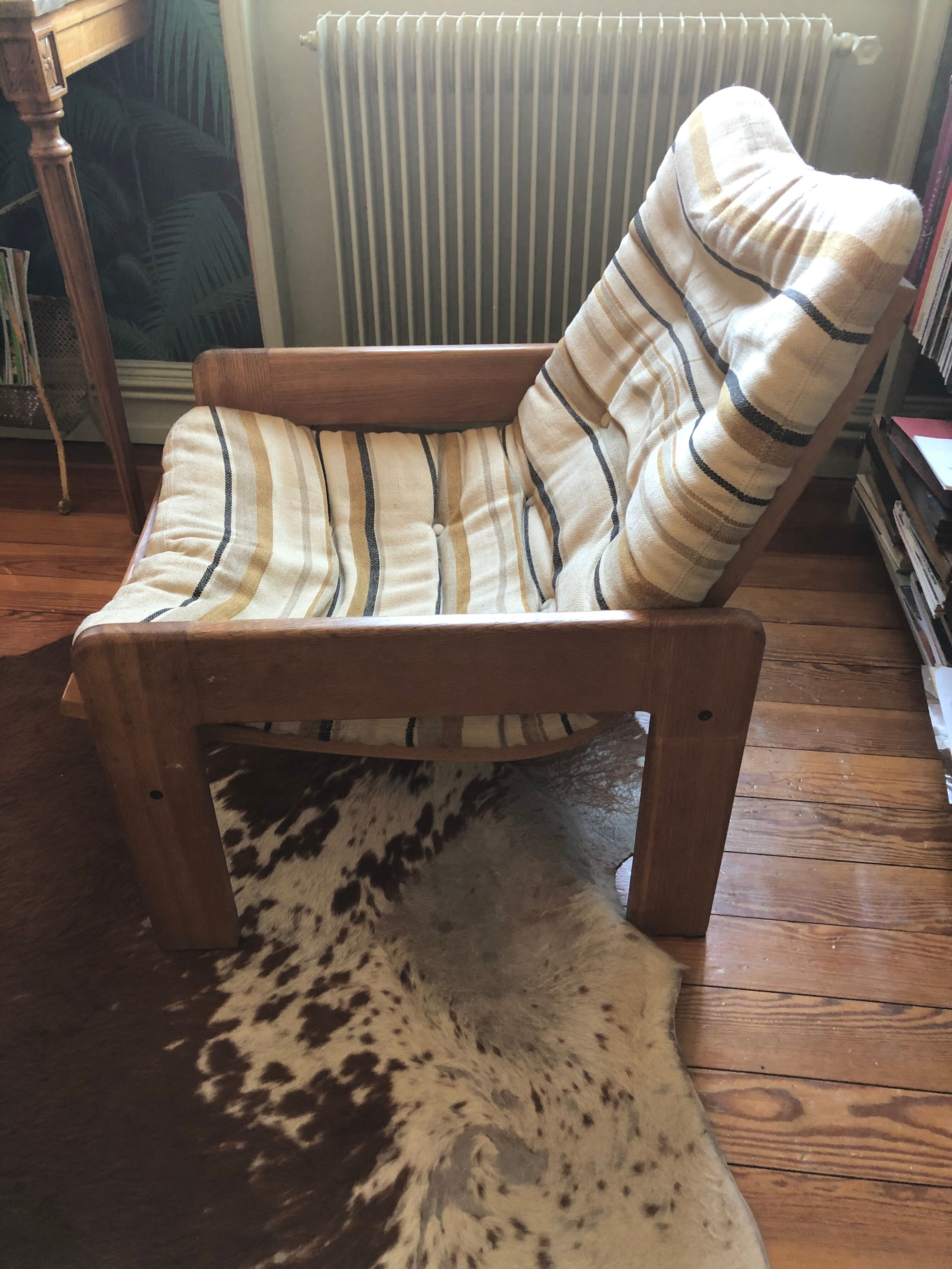 Lounge armchair in light oak by Ingve Ekstrom Sweden circa 1970