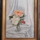 Peinture à l’huile vintage de fleurs signées Bramwell