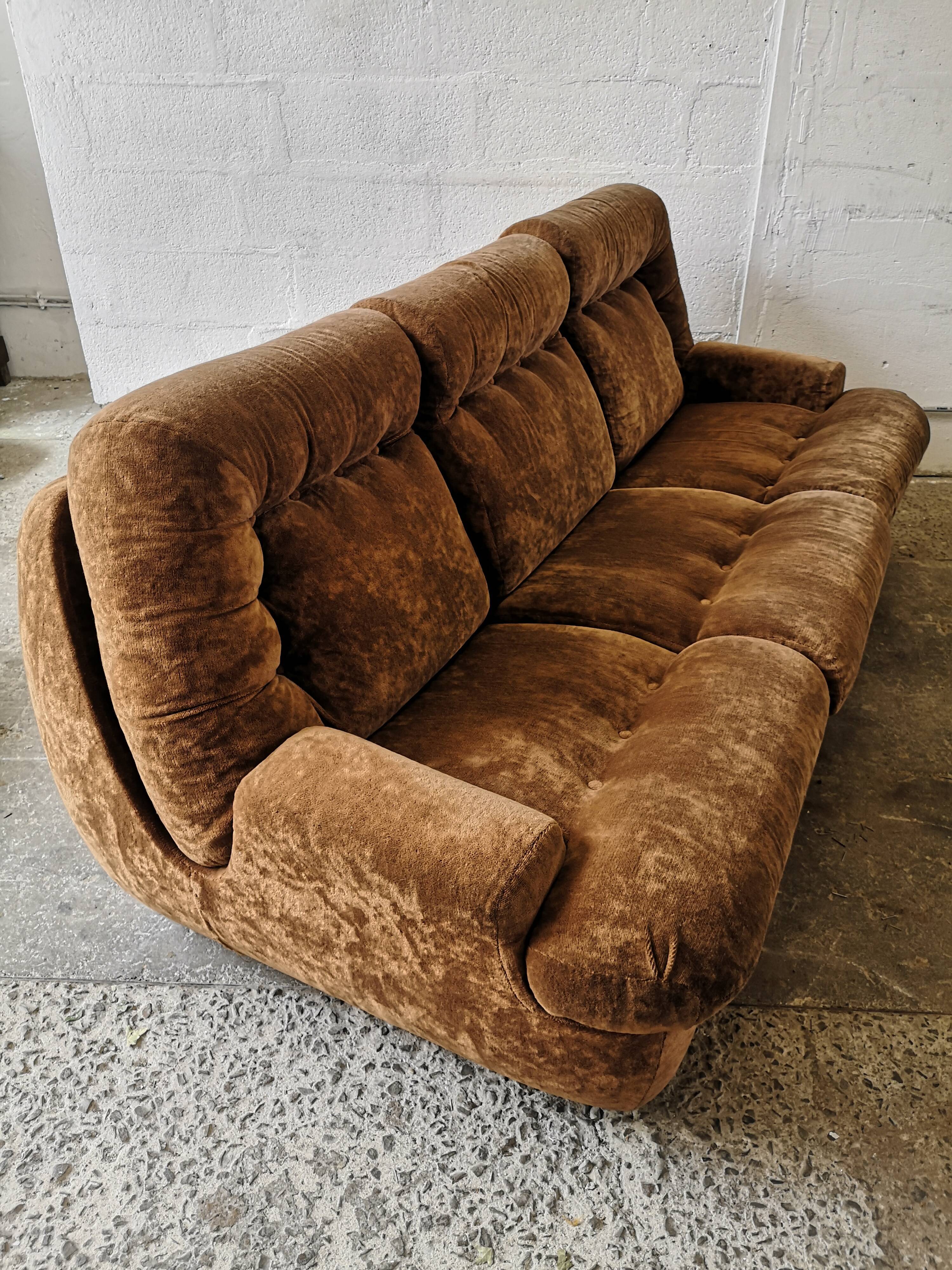 Vintage velvet sofa