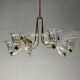 Venetian Murano Glass and Brass Chandelier Circa 1950