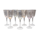 Set de 7 verres à vin en verre coloré