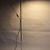 Black vintage IKEA adjustable floor reading lamp - Stilnovo inspired design from the 1980s.