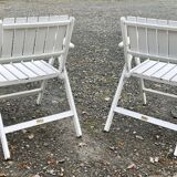 Paire de fauteuils de jardin en bois des années 1960 de la marque youpy