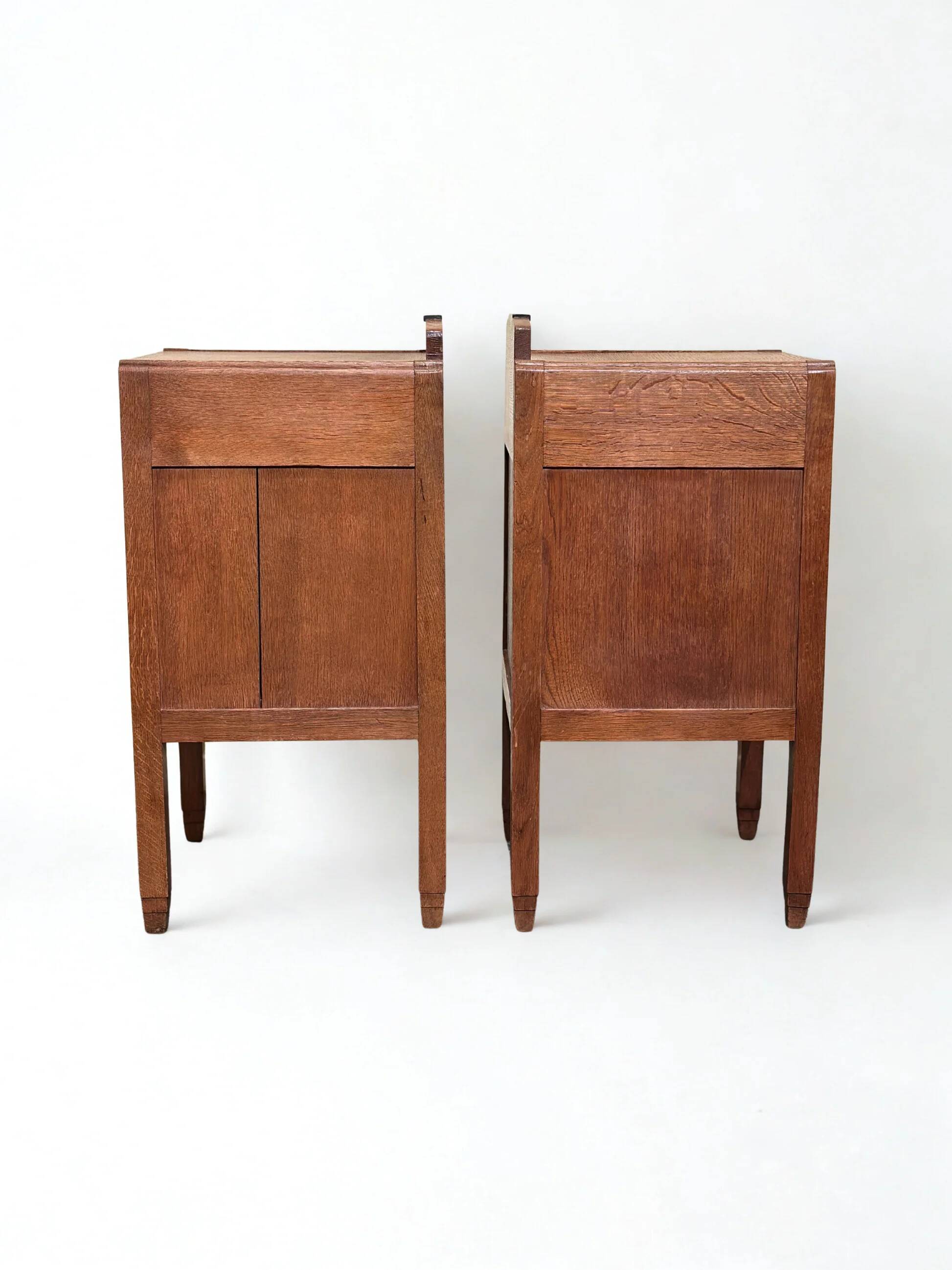 Pair of Amsterdamse School nightstands by J.J. Zijfers