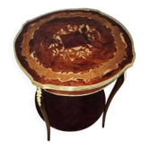 Guéridon ancien style Louis XVI – XIXe – marqueterie