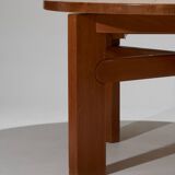Extendable elm table, Maison Regain 1980s