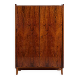Mid-century wardrobe in rosewood – Czechoslovakia, attributed to Pravánec, 1950s