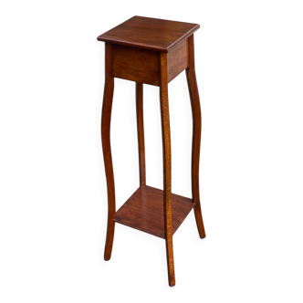 Art Nouveau side table with a solid wood drawer.