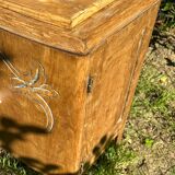 Table de chevet en bois deux portes