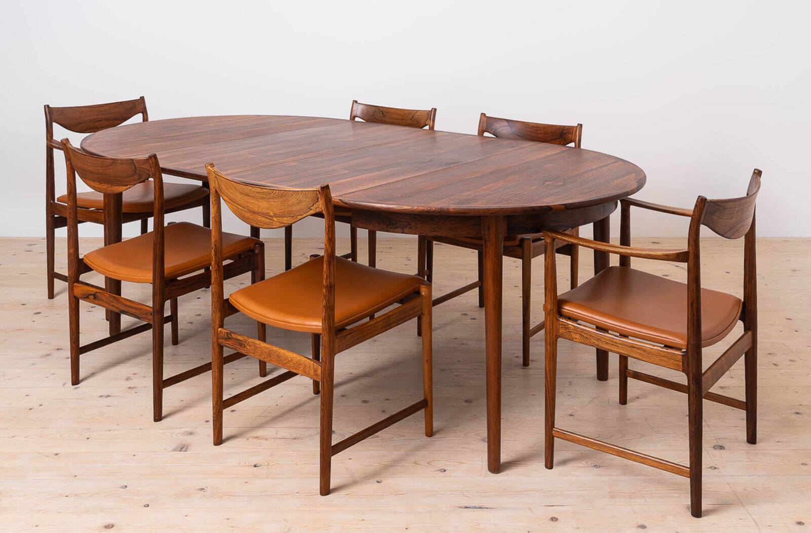 Torbjørn Afdal Darby Dining Set with Six Chairs & Extendable Table, 1960s