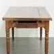 Antique oak dining table from the late 18th century with extendable leaves