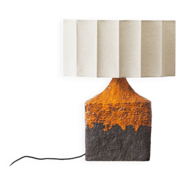 Brutalist Ceramic Lamp, 1970s