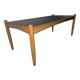 Mid century slate and solid oak coffee table by Eric Merthen, Sweden 1960s
