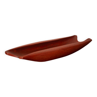 Organically Carved Serving Tray in Teak, 1950s Denmark