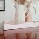 Presentation tray in raw and pink wood