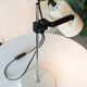 Desk lamp from the 70s and 80s, chrome and white lacquered metal