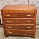 chest of drawers, chiffonier 1950 to 70, stained wood 85x87x55 very good condition