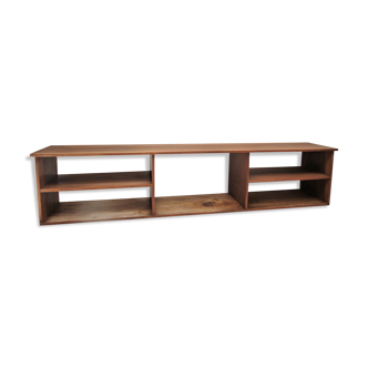 Shop display case shelf to lay in oak wood and old patinated pine