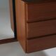 French modernist desk in wood and metal, 1950s