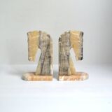 Onyx horse bookends