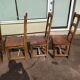 Set of 6 solid oak wood chairs - ferme compagne montage